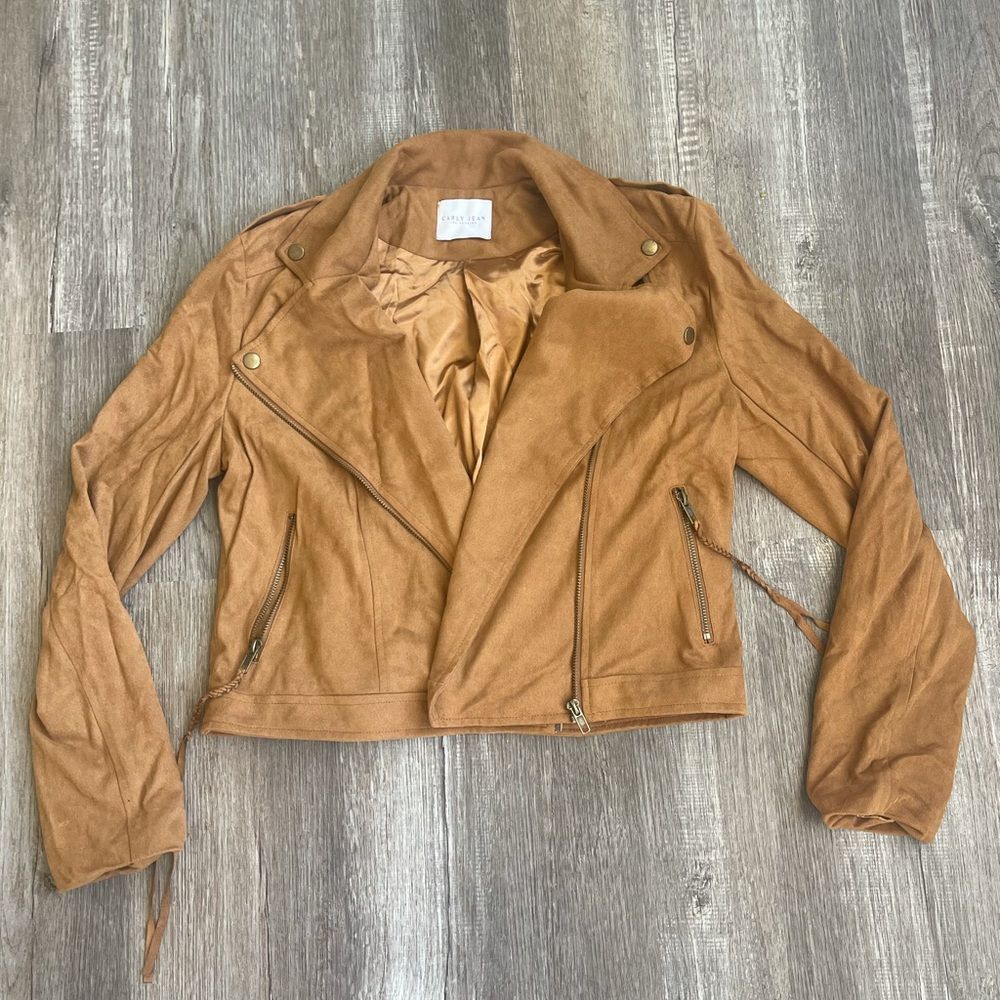 Carly Jean Los Angeles Palmer jacket, Tan, size medium